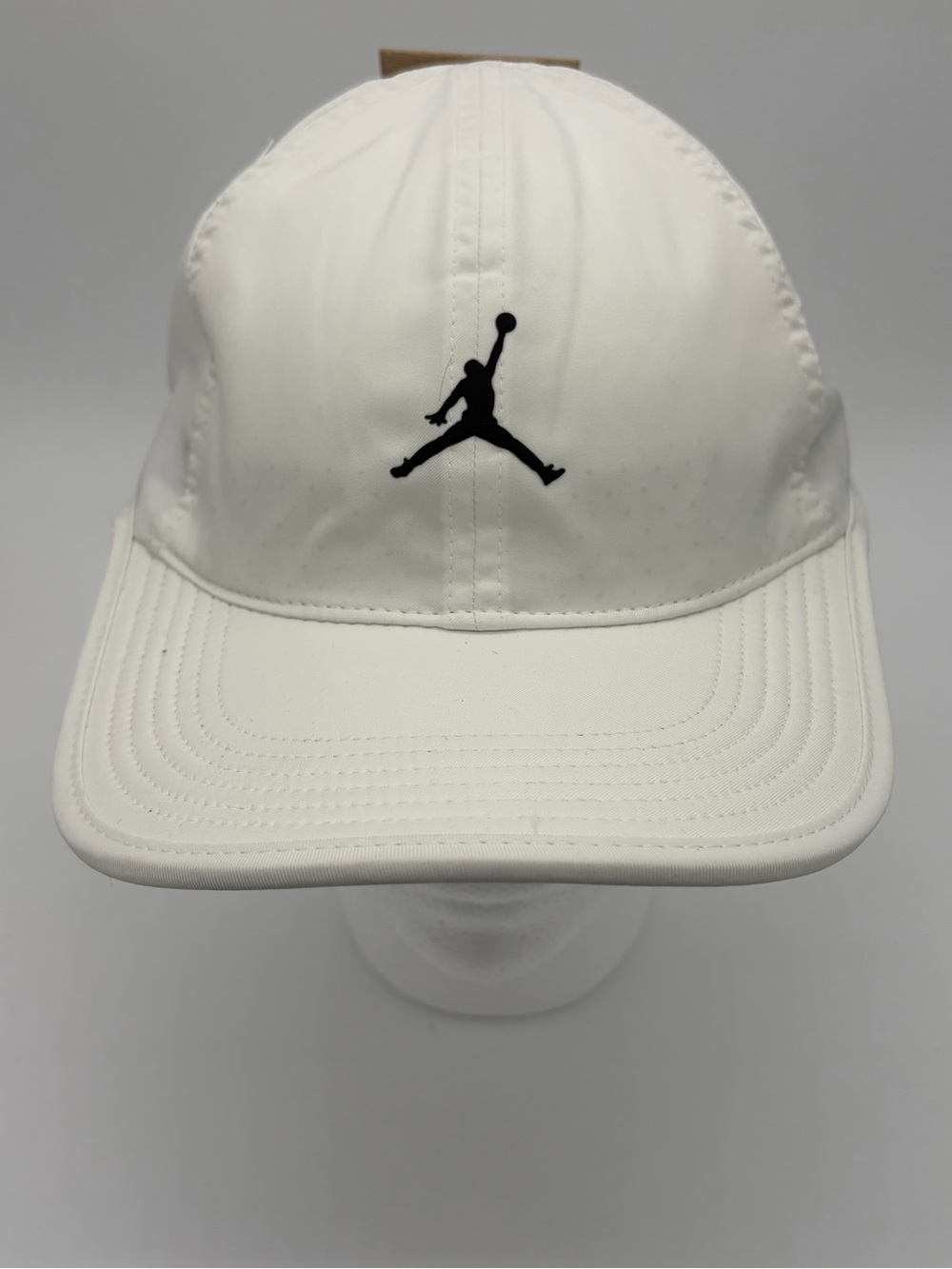 Jordan White Cap with Black Jumpman Logo